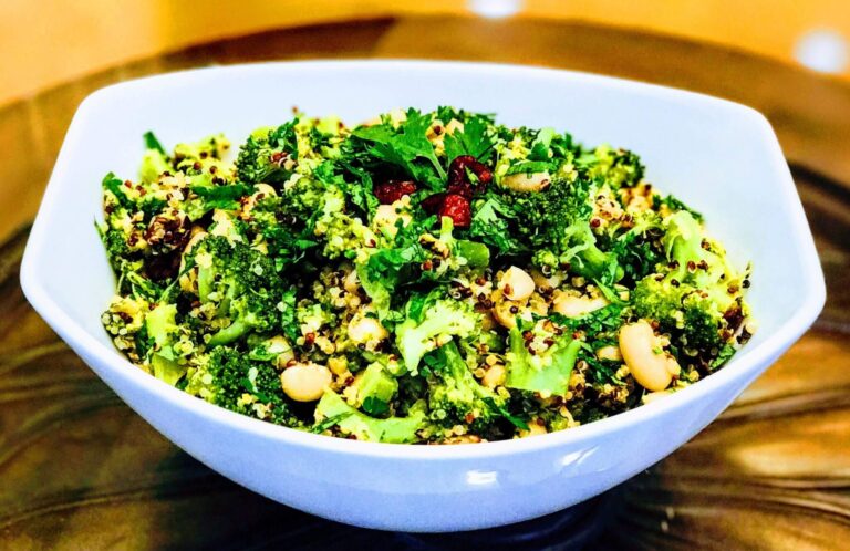 Broccoli with Beans & Quinoa Power